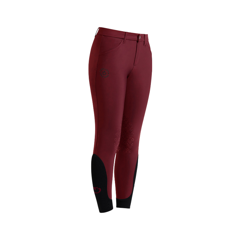 Cavalleria Toscana - Pantaloni da equitazione junior Logo CT bordeaux | - Ohlala