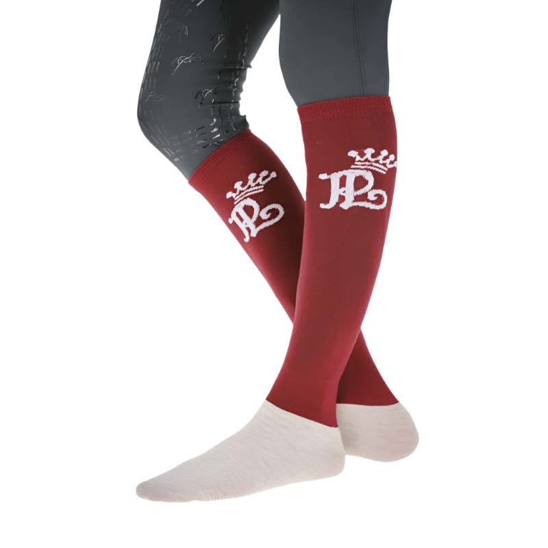 Pénélope Store - Competition riding socks Plum/cream (x2)