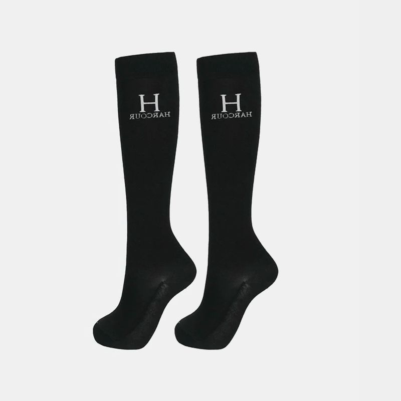 Harcour - Chaussettes d'équitation Hickstead noir (x1) | - Ohlala