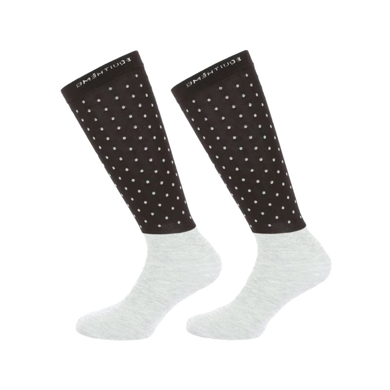 Equithème - Chaussette Dotgrip noir (x1) | - Ohlala