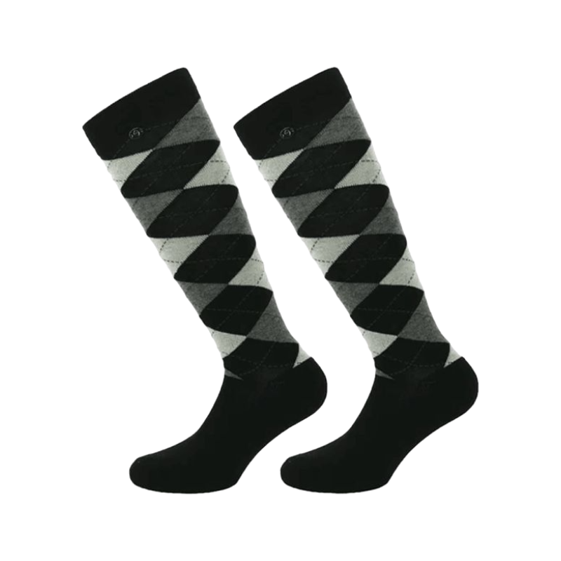Equithème - Argyle sock black/gray (x1)