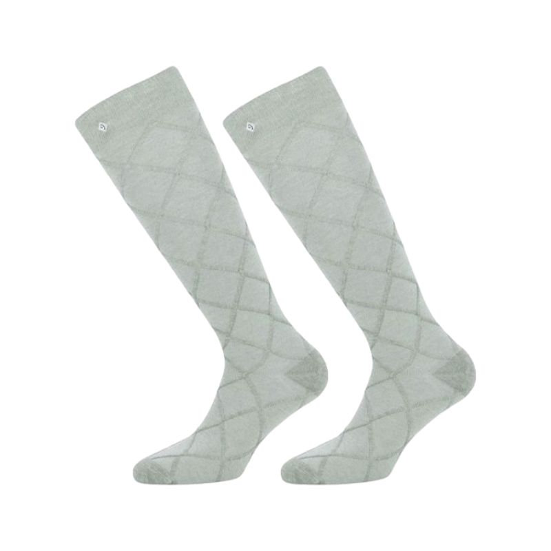 Equithème - Chaussettes d'équitation Roman gris | - Ohlala