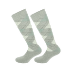 Equithème - Chaussettes Girly gris/ciel (x1) | - Ohlala
