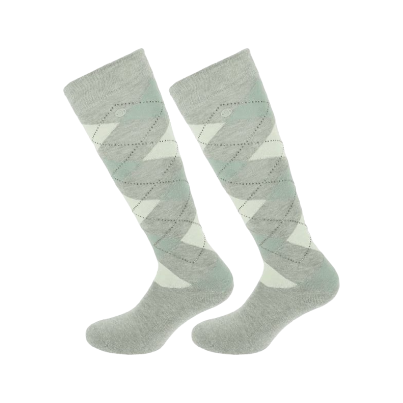 Equithème - Girly grey/sky socks (x1)