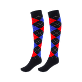 Equithème - Argyle socks black/royal blue/red (x1)