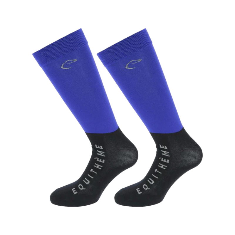 Equithème - Compet royal blue riding socks (x2) 