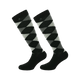 Equithème - Chaussette Argyle noir/écru (x1) | - Ohlala