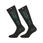Equithème - Chaussettes Jumping noir/ bleu (x1) | - Ohlala