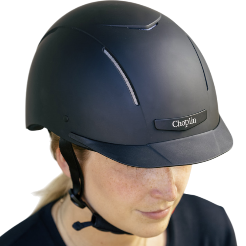 Choplin - Matte black Feather riding helmet 