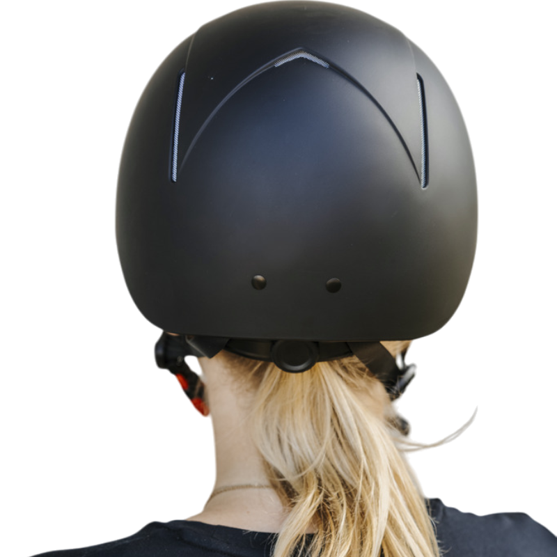 Choplin - Matte black Feather riding helmet 