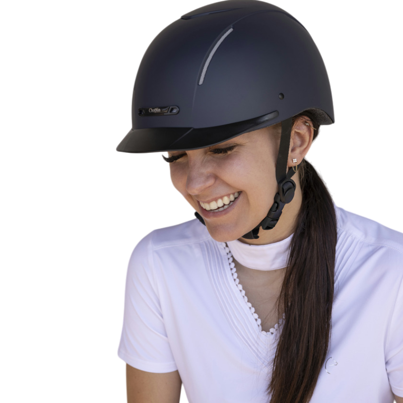 Choplin - Matte black Feather riding helmet 