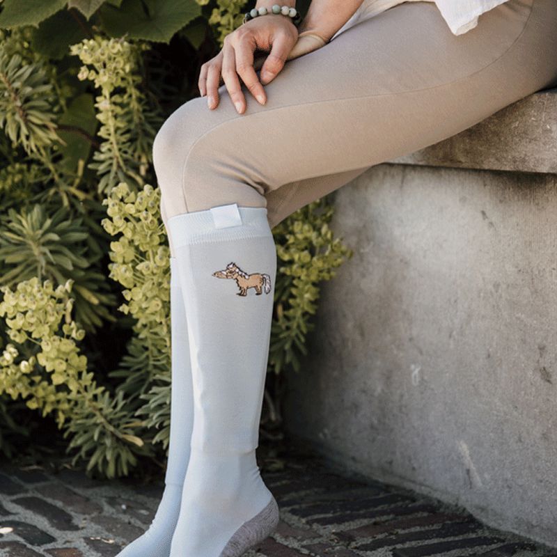 Kentucky - Chaussettes d'équitation Sammy bleu ciel | - Ohlala