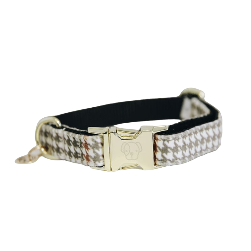 Kentucky Dogwear - Collier pour chien Pied de poule beige | - Ohlala