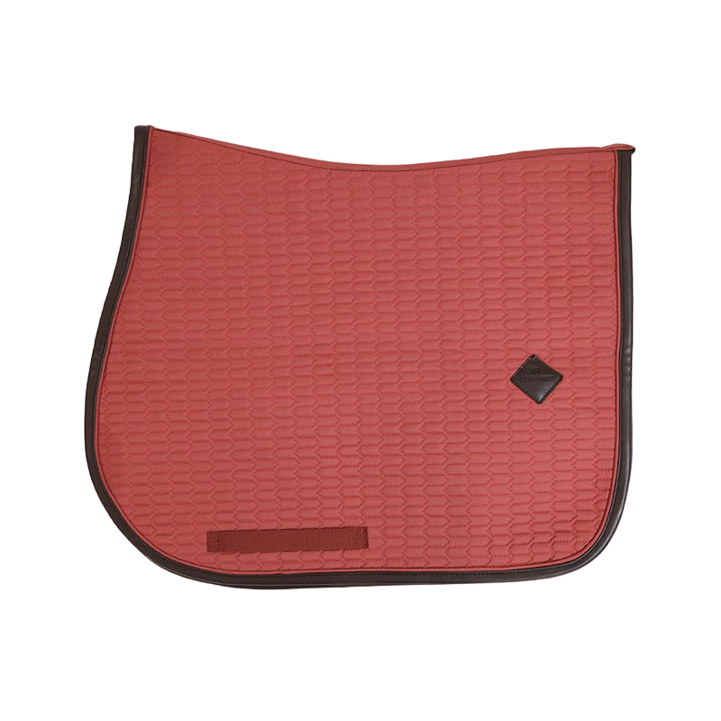 Kentucky Horsewear - Tapis de selle color edition cuir corail | - Ohlala