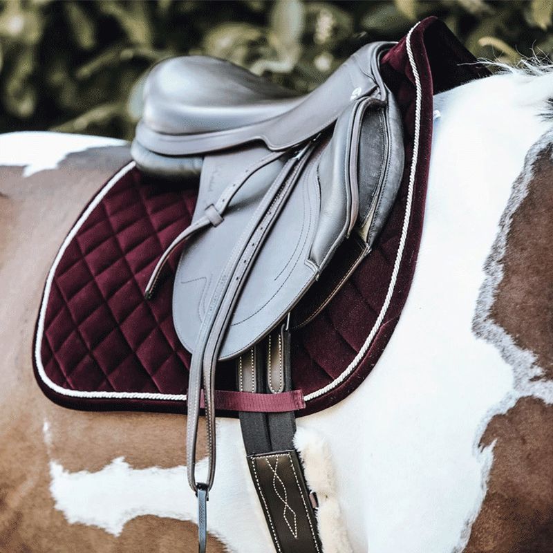 Kentucky Horsewear - Tapis de selle Corduroy Bordeaux | - Ohlala