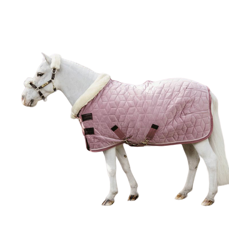 Kentucky Horsewear - Couverture de présentation velvet vieux rose pour minis 160g | - Ohlala