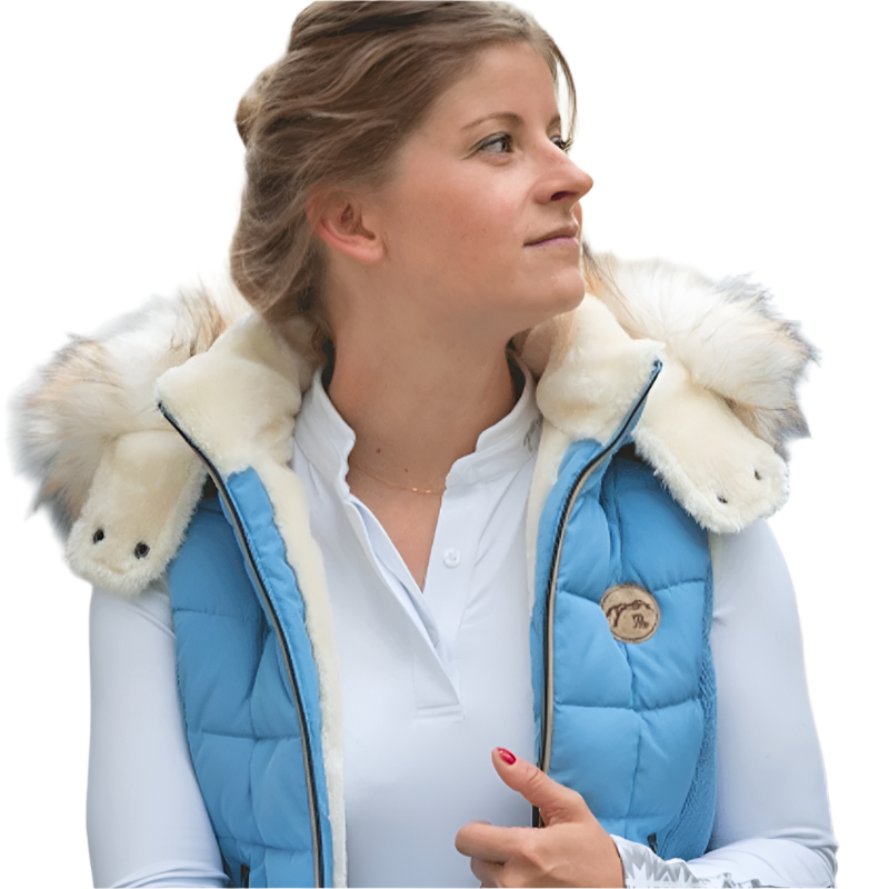 Pénélope Store - Roger women's sleeveless down jacket, artic blue