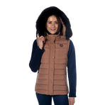 Flags & Cup - Kenora women's sleeveless gilet mocha | - Ohlala