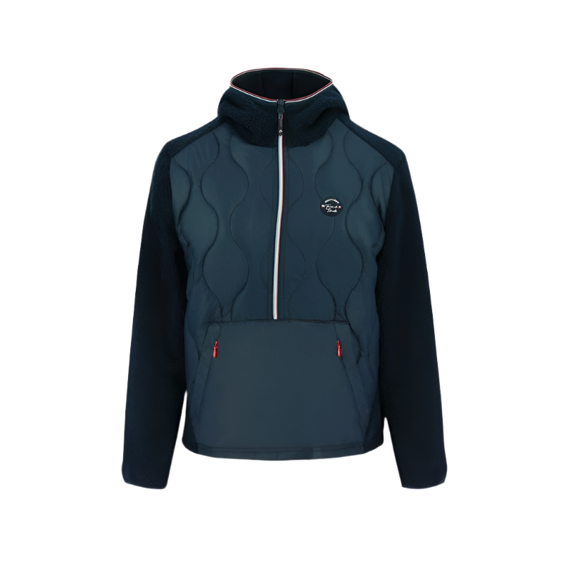 Equithème - Celia navy women's long-sleeved hooded jacket