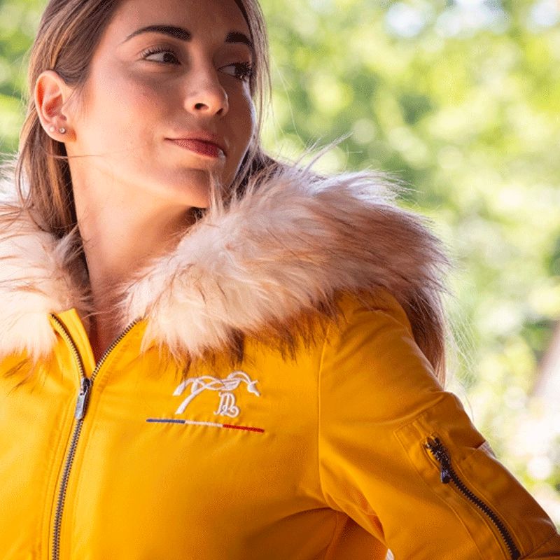 Pénélope Store - Bombers à capuche Lyon jaune | - Ohlala