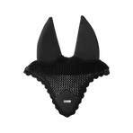 Equestrian Stockholm - Padded Plain Black/Silver Horse Ear Bonnet | - Ohlala