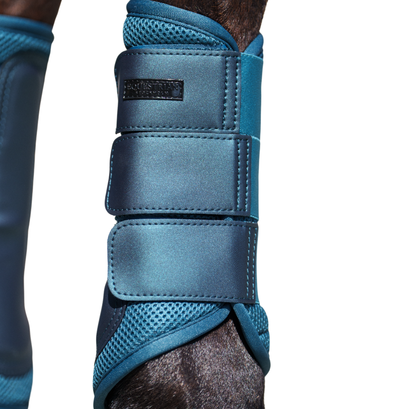 Equestrian Stockholm - Gesloten beenbeschermers Classic Mesh Teal Blue | - Ohlala