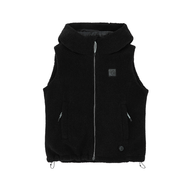 Equithème - Women's black heated sleeveless fleece vest Valery 