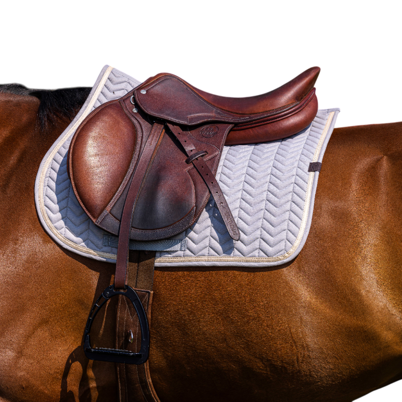 Equithème - Softypop Grey Saddle Pad | - Ohlala