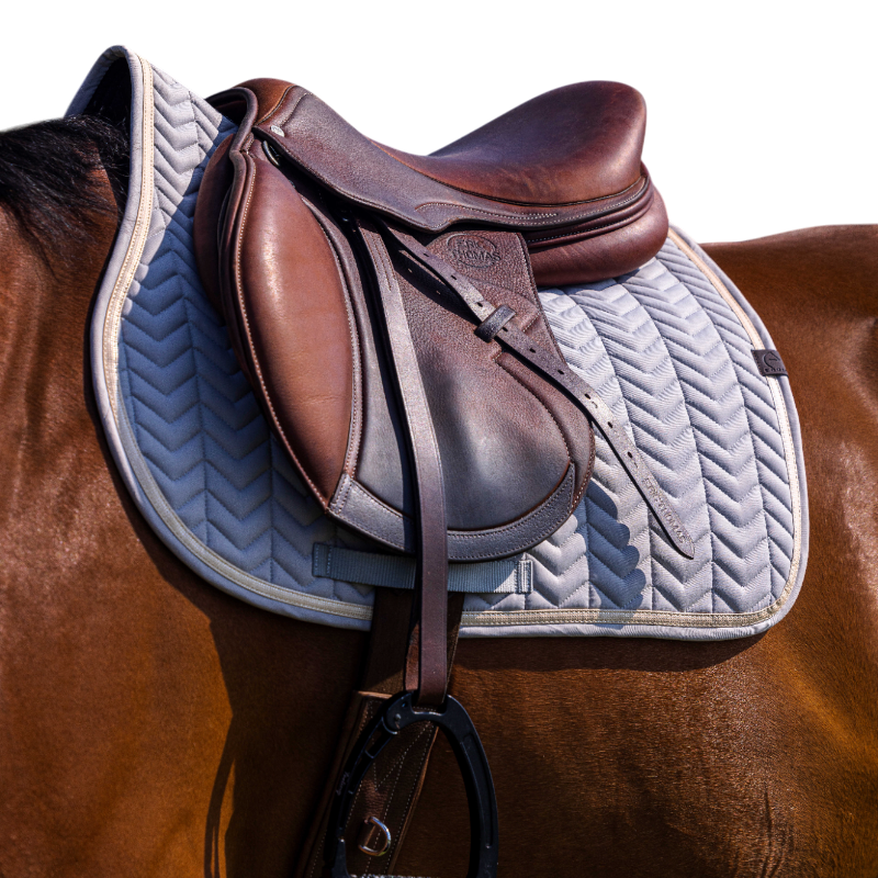 Equithème - Softypop Grey Saddle Pad | - Ohlala