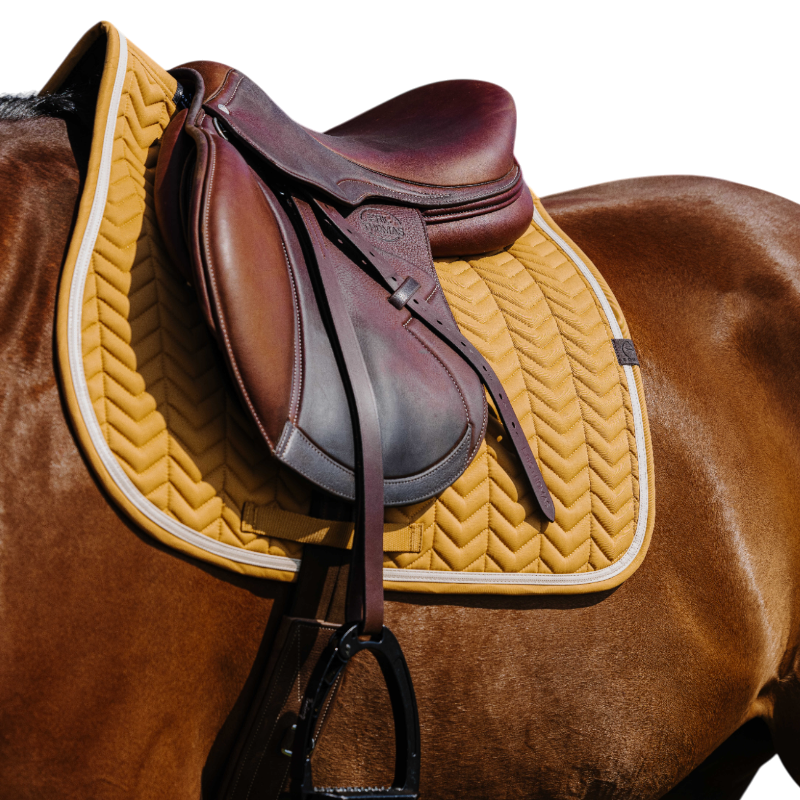 Equithème - Softypop mustard saddle pad | - Ohlala