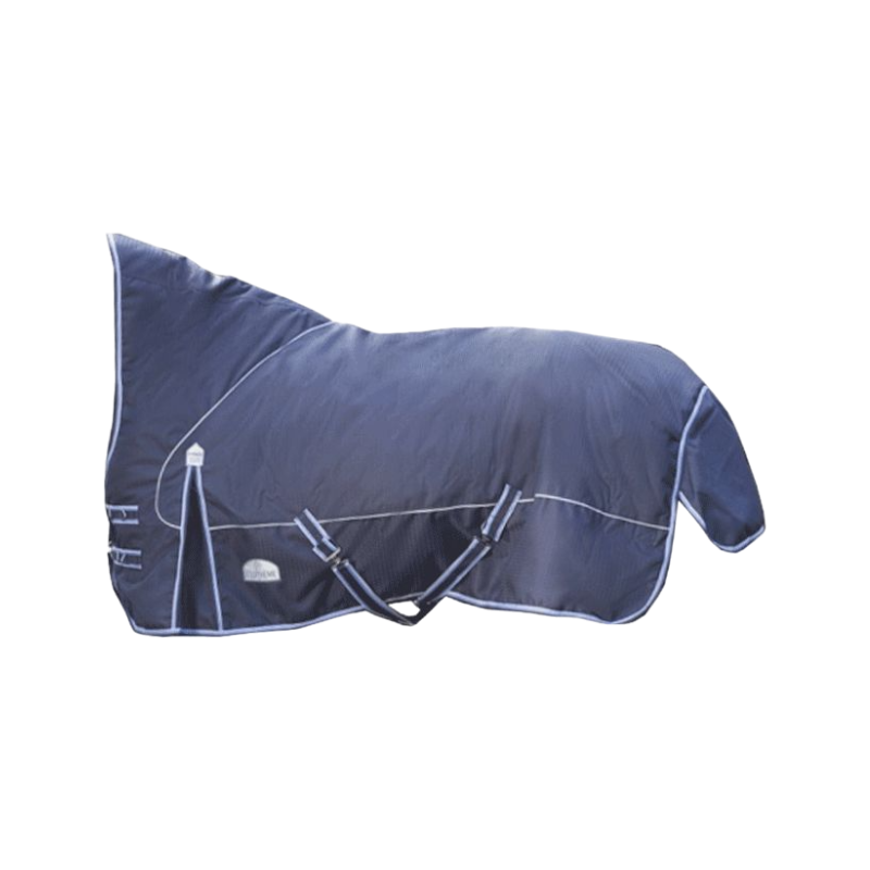 Equithème - Tyrex "High Neck" 1200D gray/blue outdoor blanket 300g