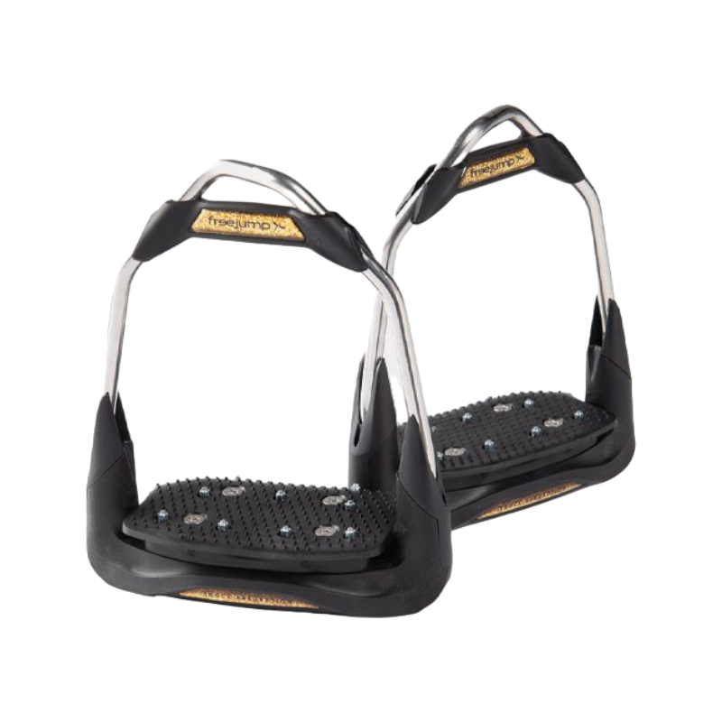 Freejump - Air's dressage edition gold inclined eye stirrups 