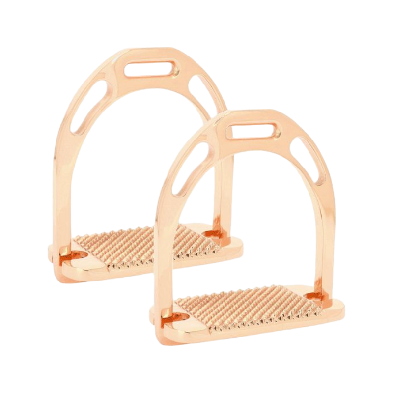 Feeling - Pro wide aluminum stirrups Rose gold