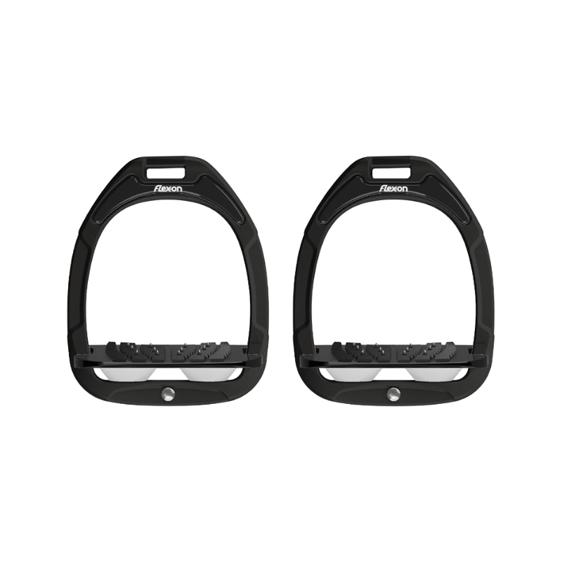 Flex On - GC Inclined Ultra Grip Stirrups Black / Black / White