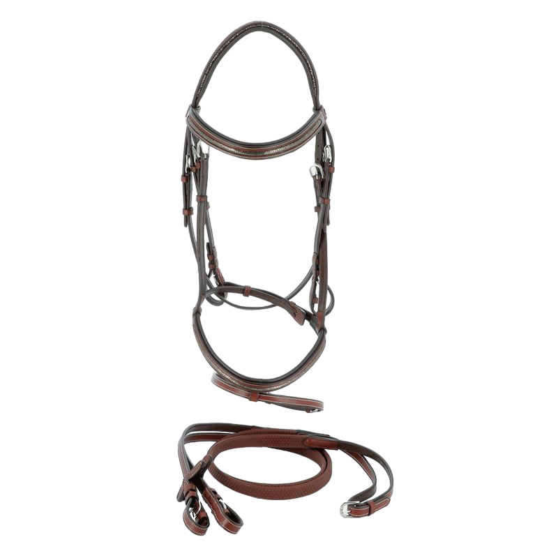 Flags &amp; Cup - Helsinki bridle with brown reins