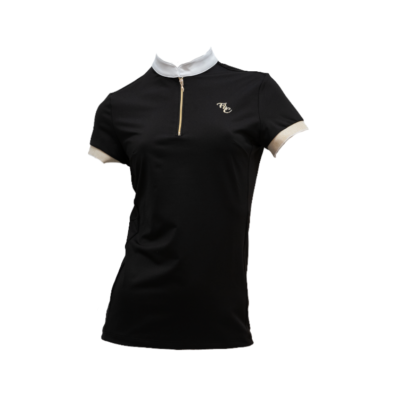 Flags & Cup - Polo de concours manches courtes femme Andria noir