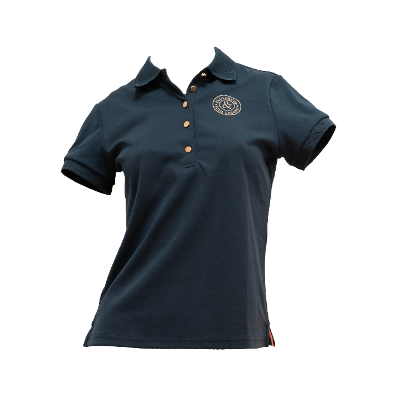 Flags & Cup - Polo piqué manches courtes femme Anzia marine