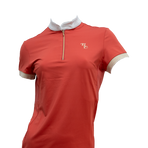 Flags & Cup - Polo de concours manches courtes femme Andria cerise | - Ohlala