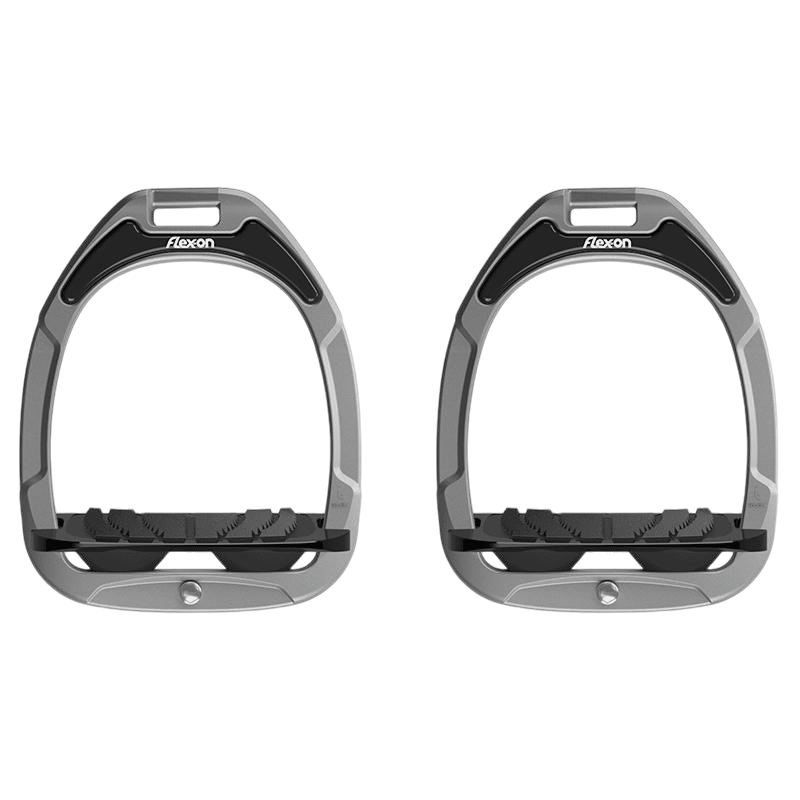 Flex On - GC Inclined Grip Stirrups Aluminum / Black / Black 