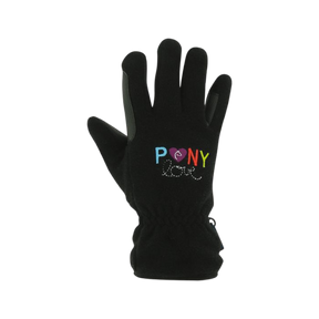 Equi-kids - Black pony love gloves