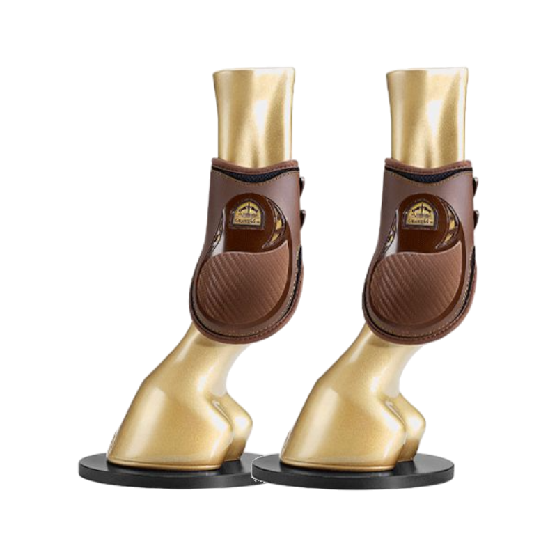 Veredus - Grand Slam Carbon Gel Fetlock Guards Brown / Gold