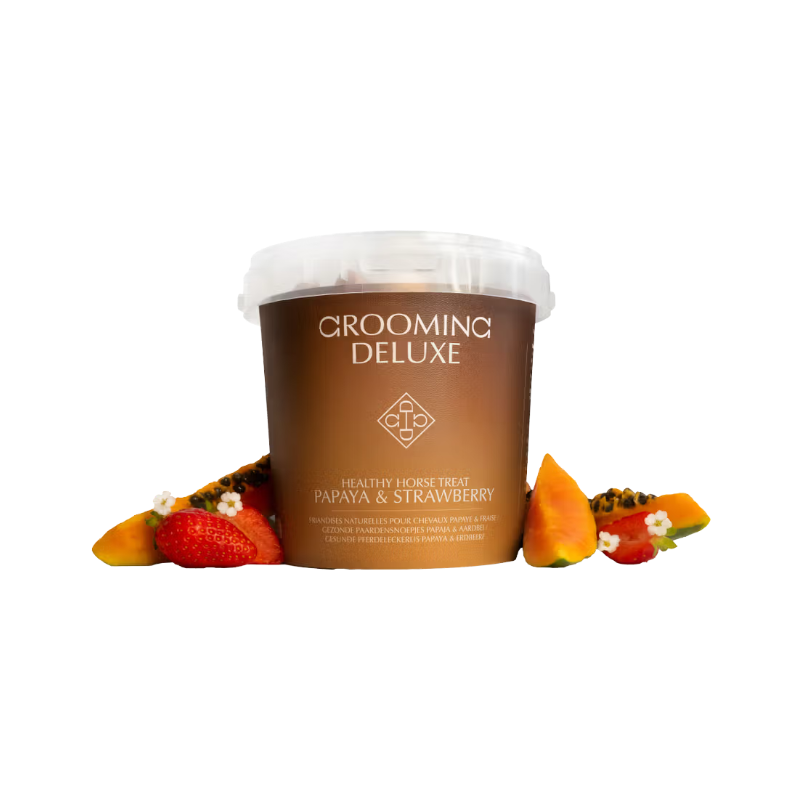 Grooming Deluxe - Friandises naturelles pour chevaux papaye/ fraise