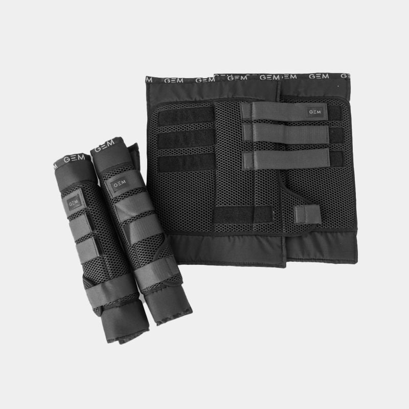 GEM Equitation - Guêtres de repos 3D mesh noir (x4) | - Ohlala