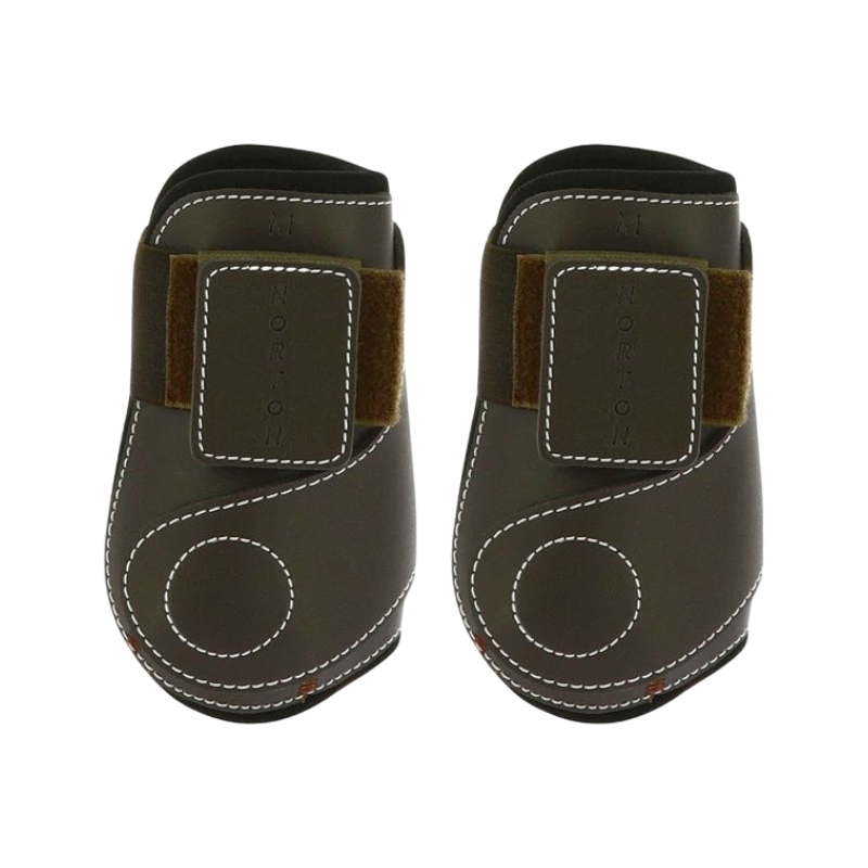 Norton - Brown synthetic double shell fetlock guard