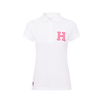 Hagg - Kurzarm-Poloshirt Damen weiß/ rosa | - Ohlala