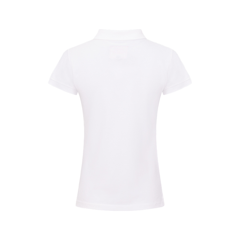 Hagg - Women's short-sleeved polo shirt white/pink