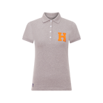 Hagg - Damen Kurzarm-Polo Grau/Orange | - Ohlala