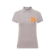 Hagg - Polo manches courtes femme gris/ orange | - Ohlala