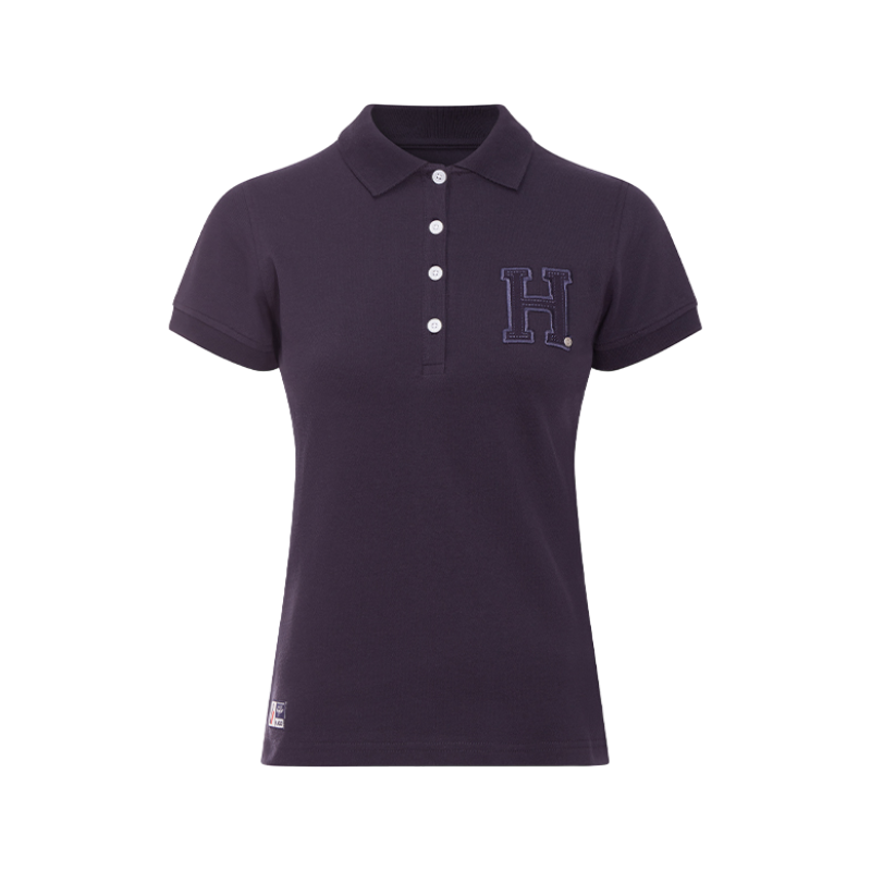 Hagg - Women's navy short-sleeved polo shirt