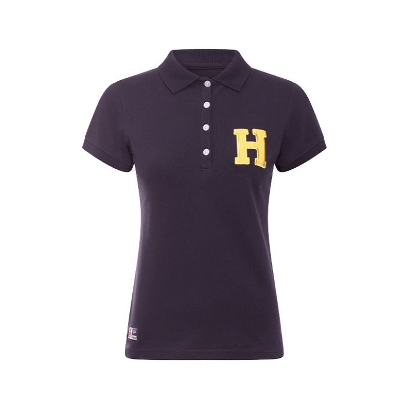 Hagg - Women's short-sleeved polo shirt navy/yellow